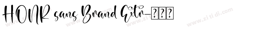 HONR sans Brand Extr字体转换